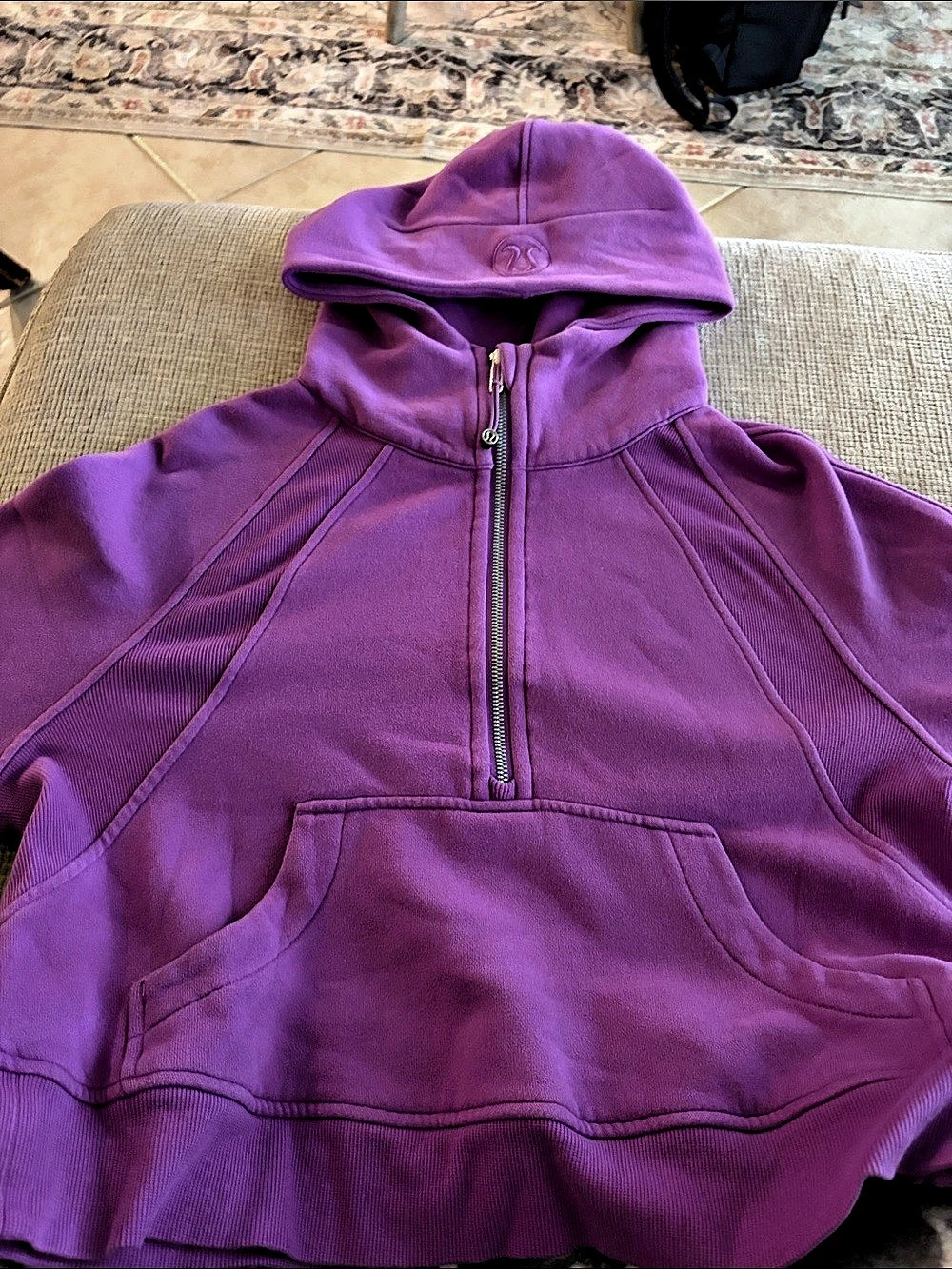 lululemon Scuba Oversized Half-Zip Hoodie Purple